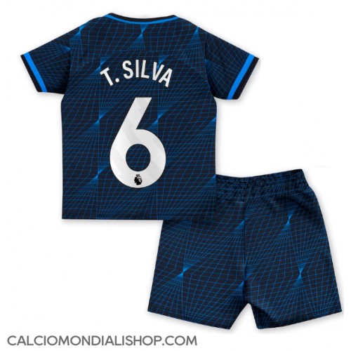 Maglie da calcio Chelsea Thiago Silva #6 Seconda Maglia Bambino 2023-24 Manica Corta (+ Pantaloni corti)